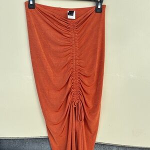 SHEIN Vibrant Orange Maxi Skirt